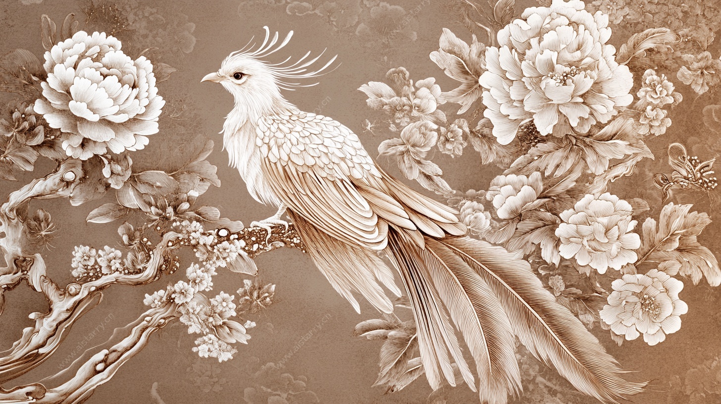 凤凰栖牡丹中式古典图