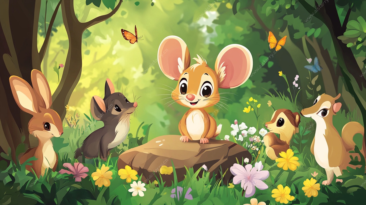 森林中的动物聚会