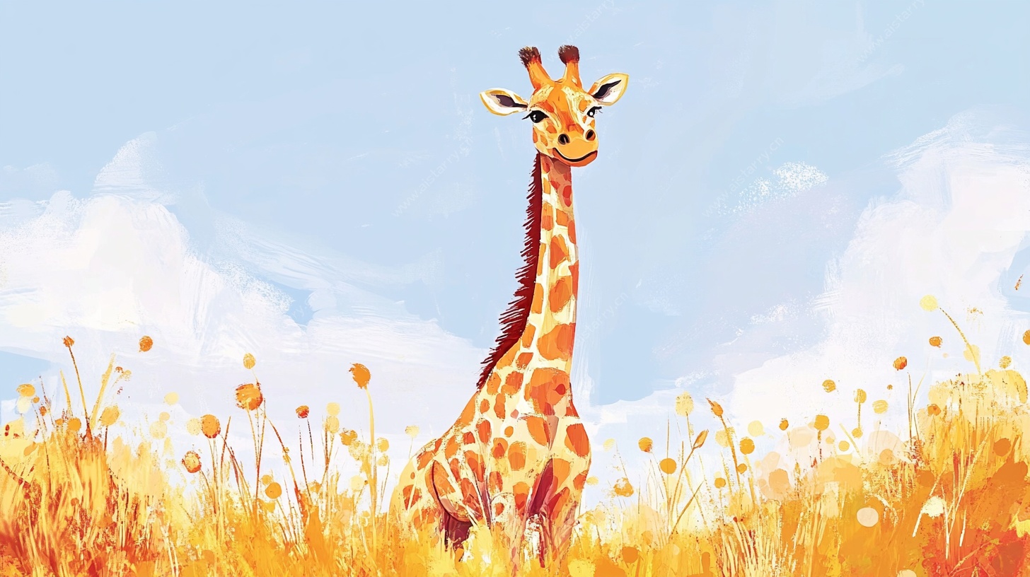 草原上的长颈鹿