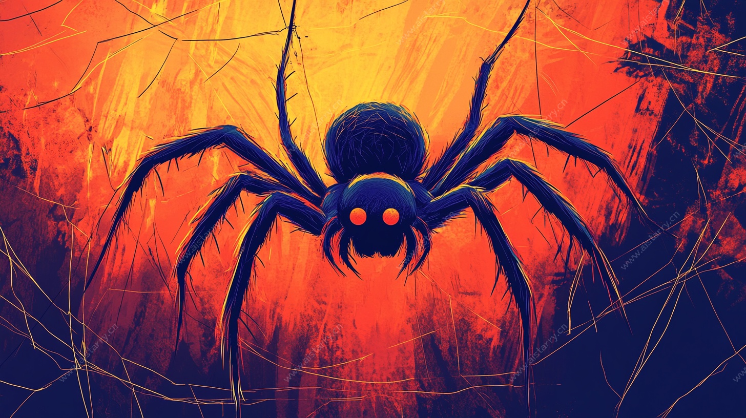 恐怖蜘蛛插画