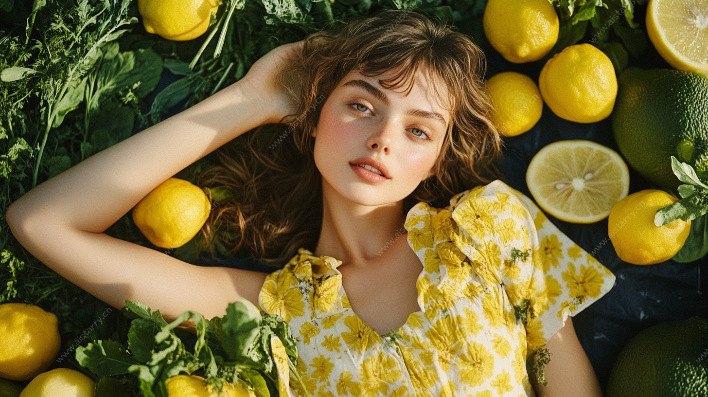 柠檬丛中的少女