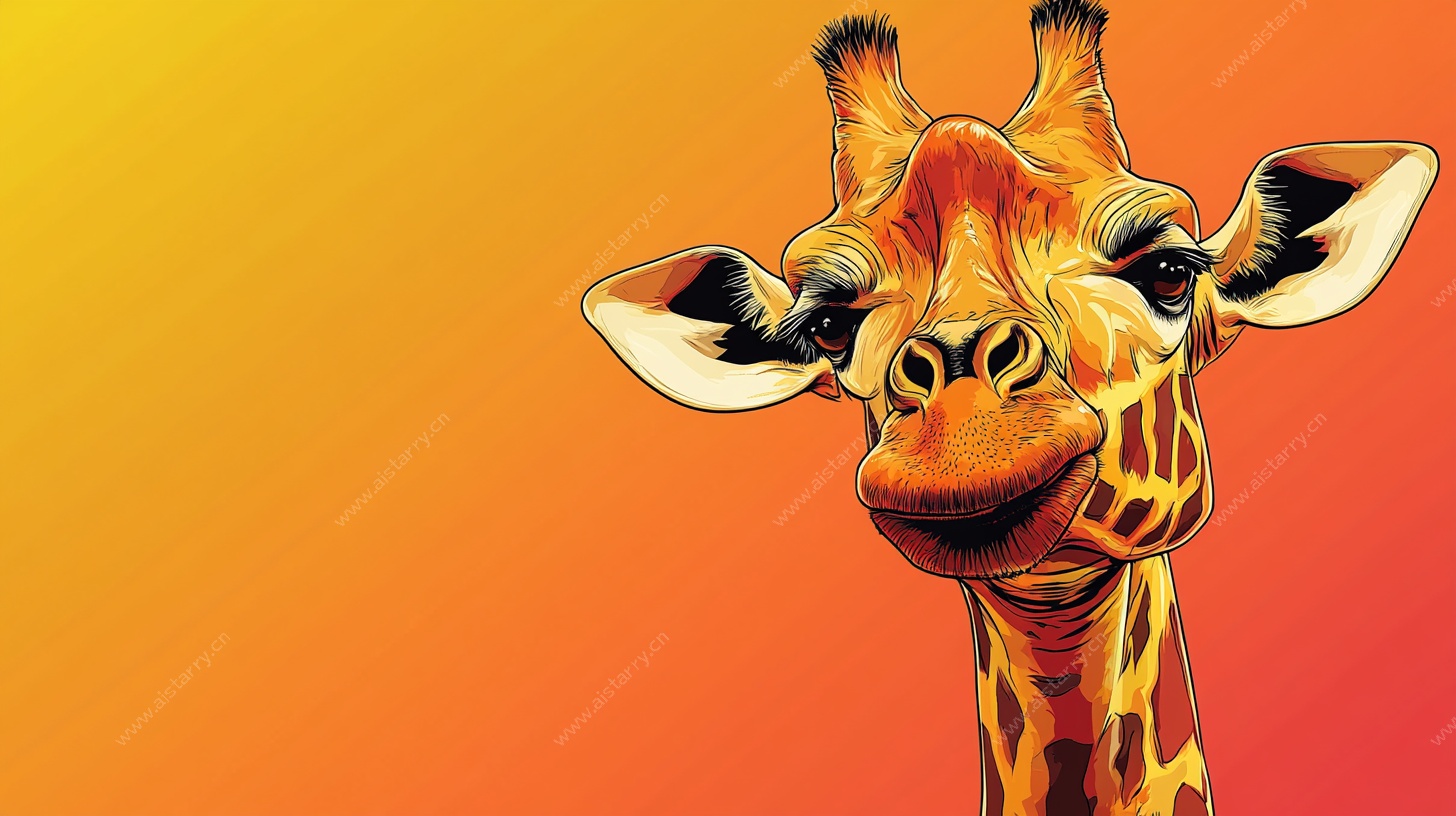 长颈鹿的活力肖像