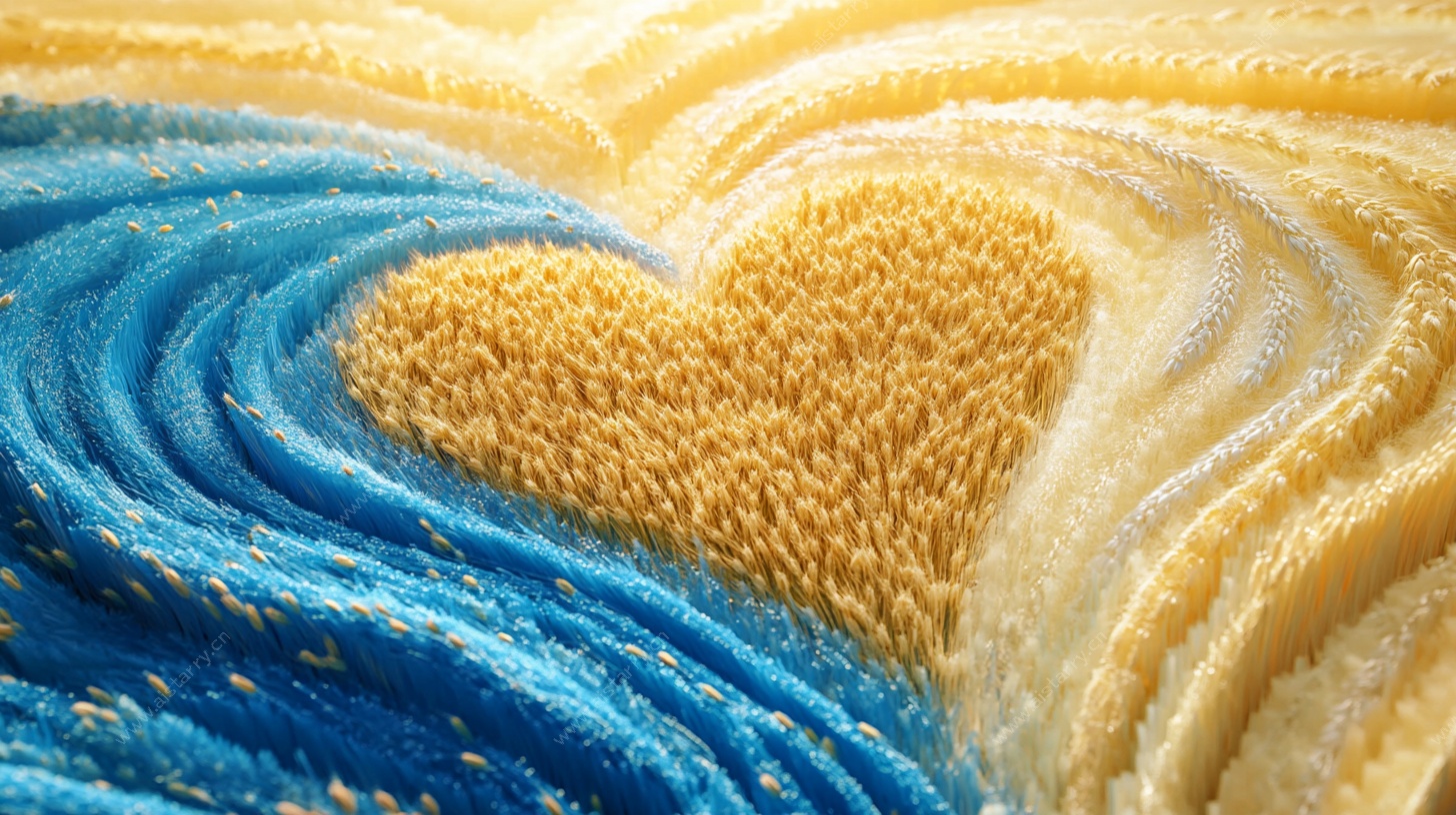 心型沙粒艺术纹理图