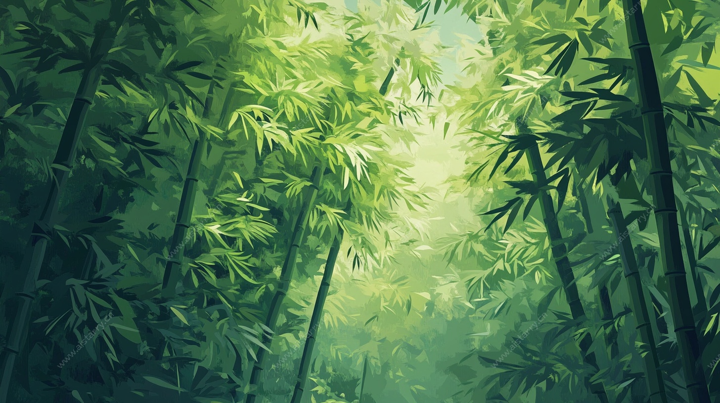 梦幻竹林光影