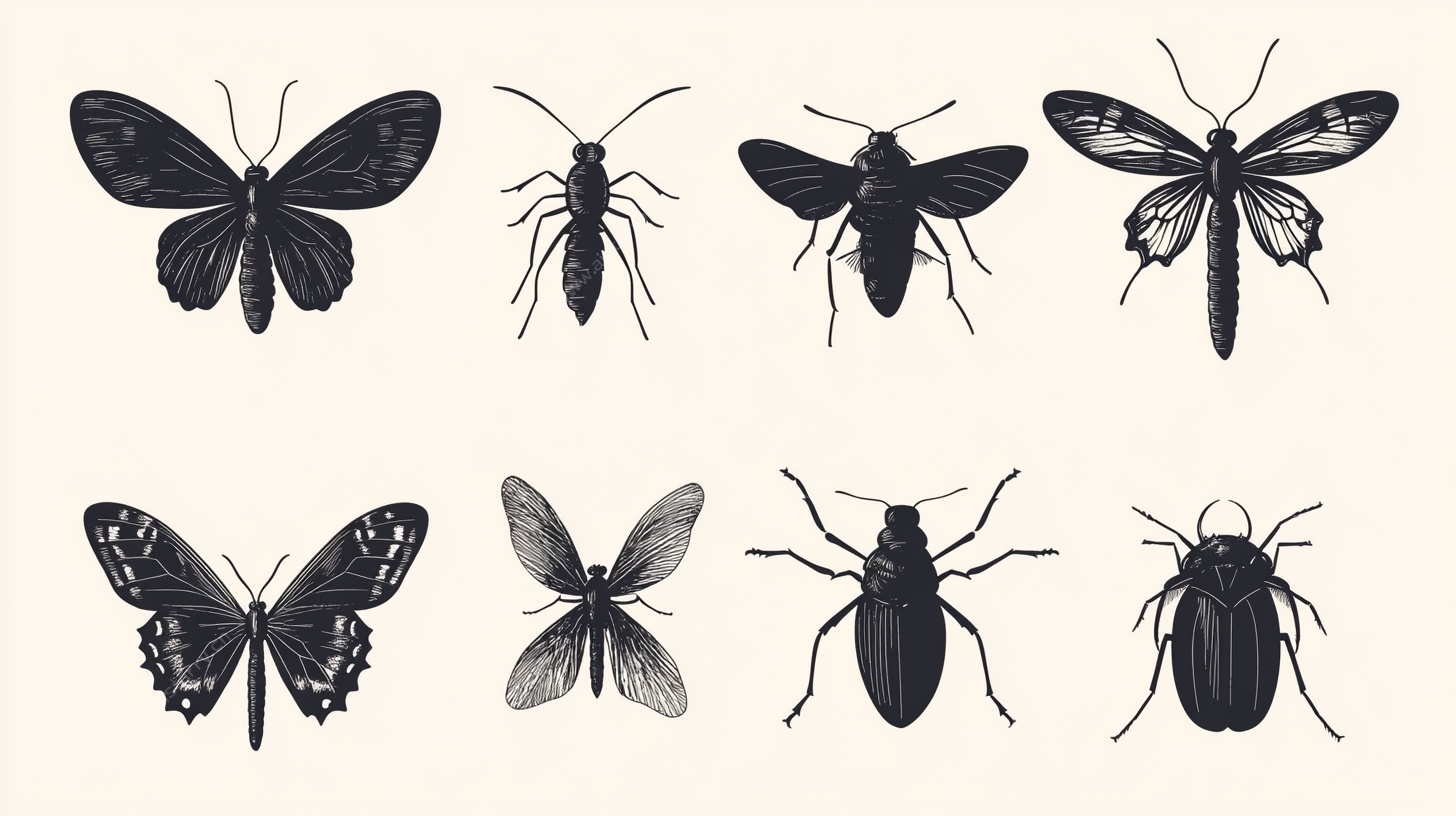 复古昆虫插画集合