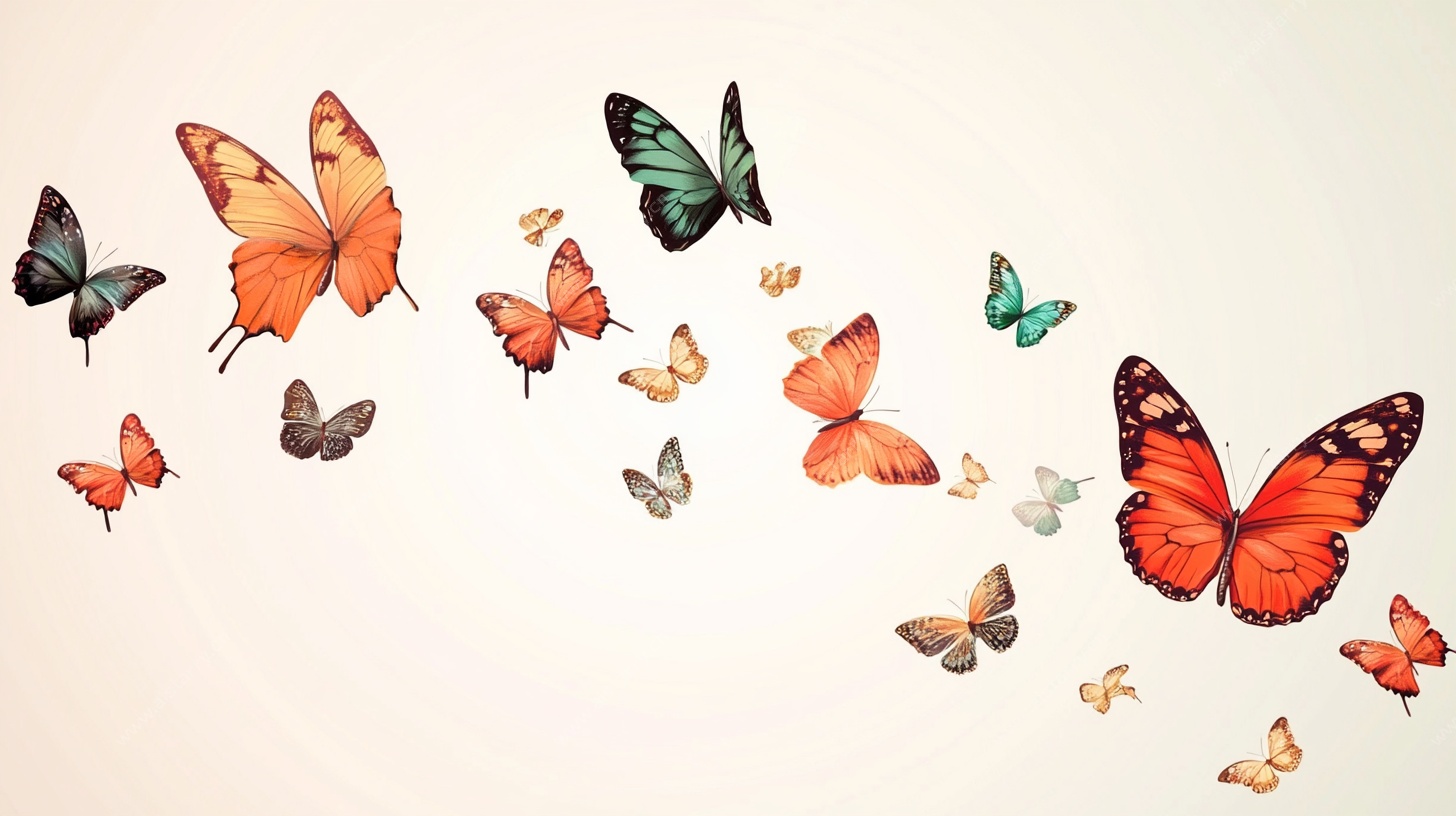 蝶舞纷飞梦幻场景图