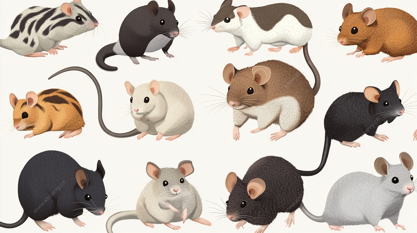 多样萌鼠插画集合