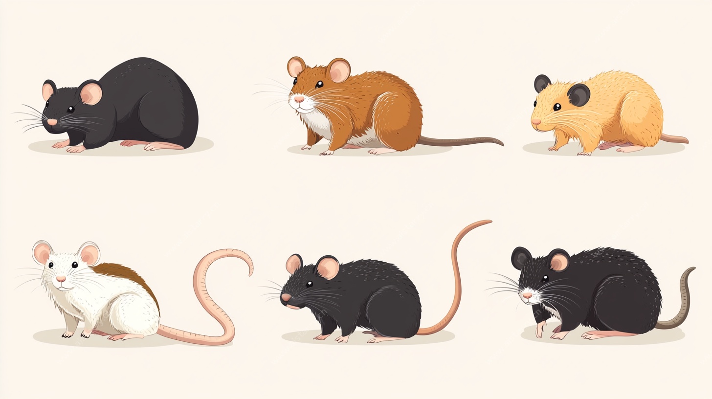 多样萌鼠插画集合