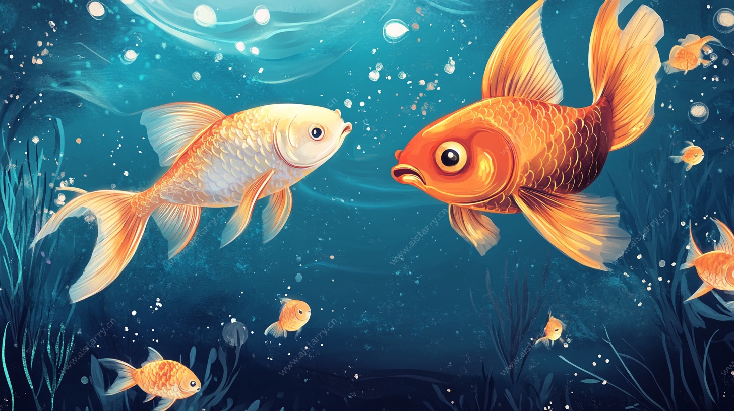 金鱼悠游海底世界