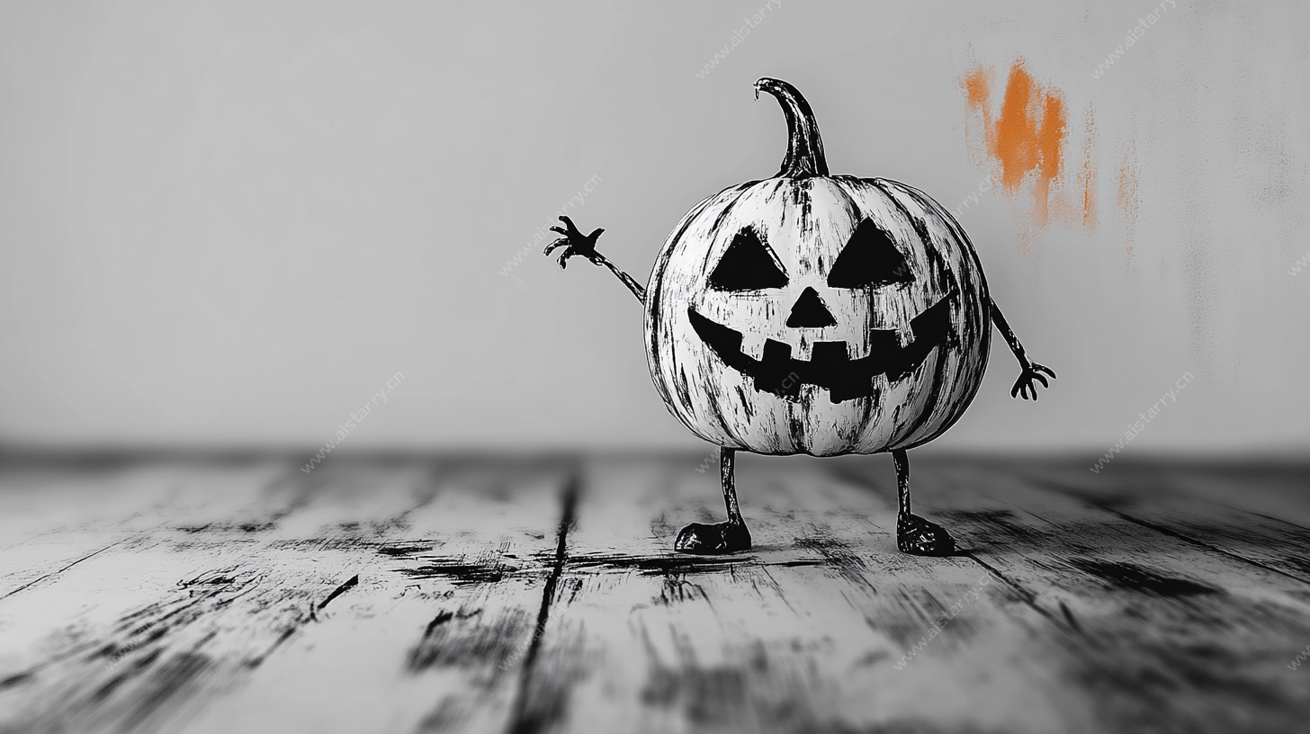 可爱南瓜怪的俏皮亮相