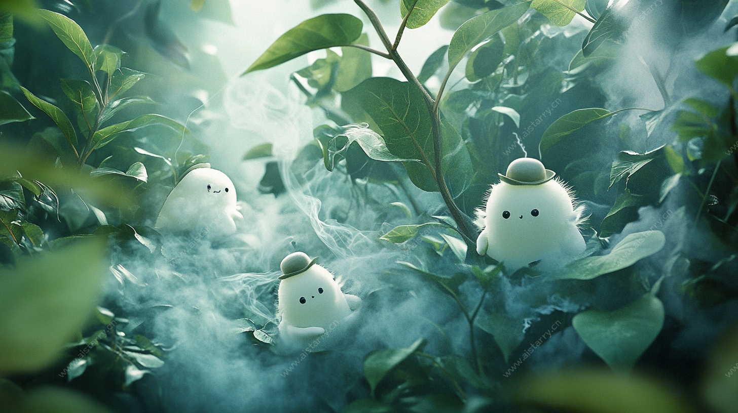 萌趣精灵在迷雾森林中