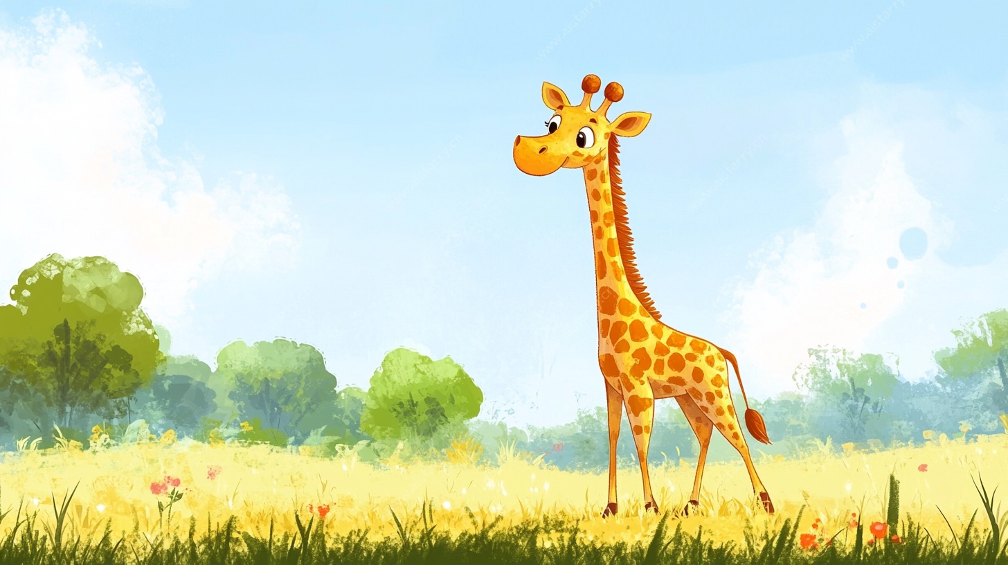 草原上的长颈鹿