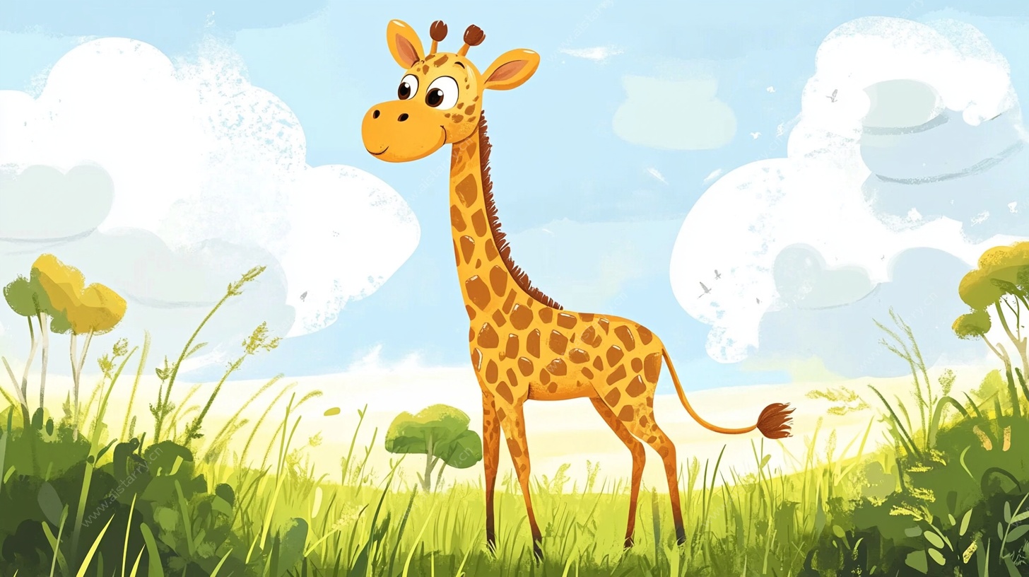 草原上的长颈鹿