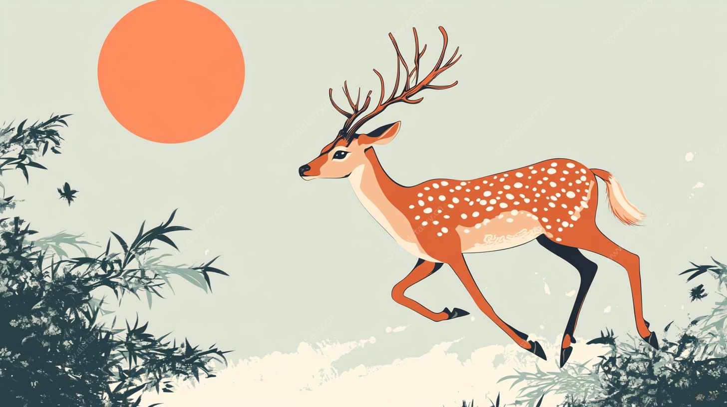 奔跑的林间小鹿