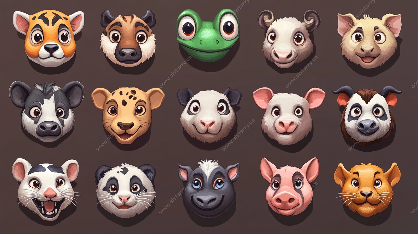 动物卡通头像集合