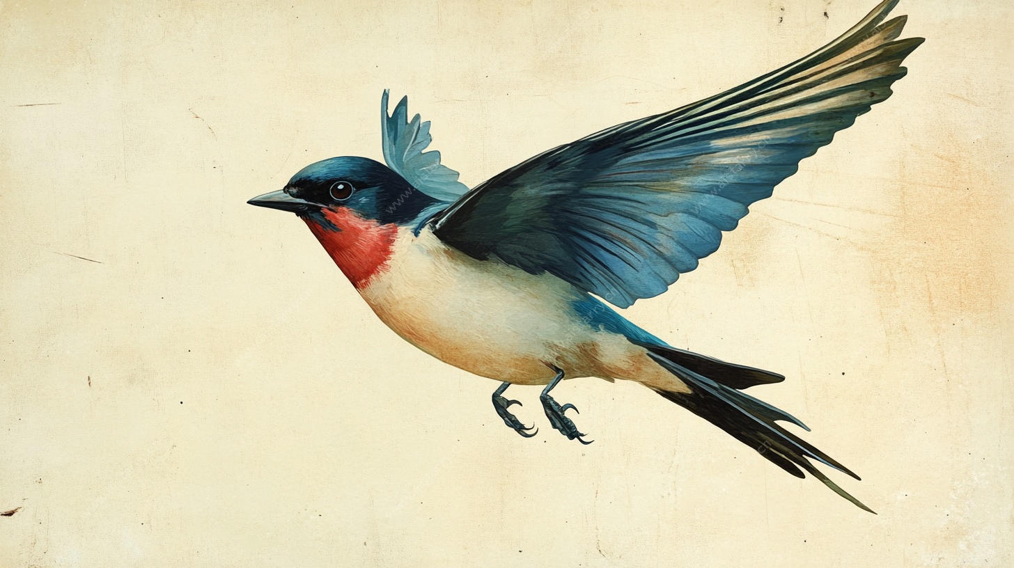 飞翔的多彩燕子