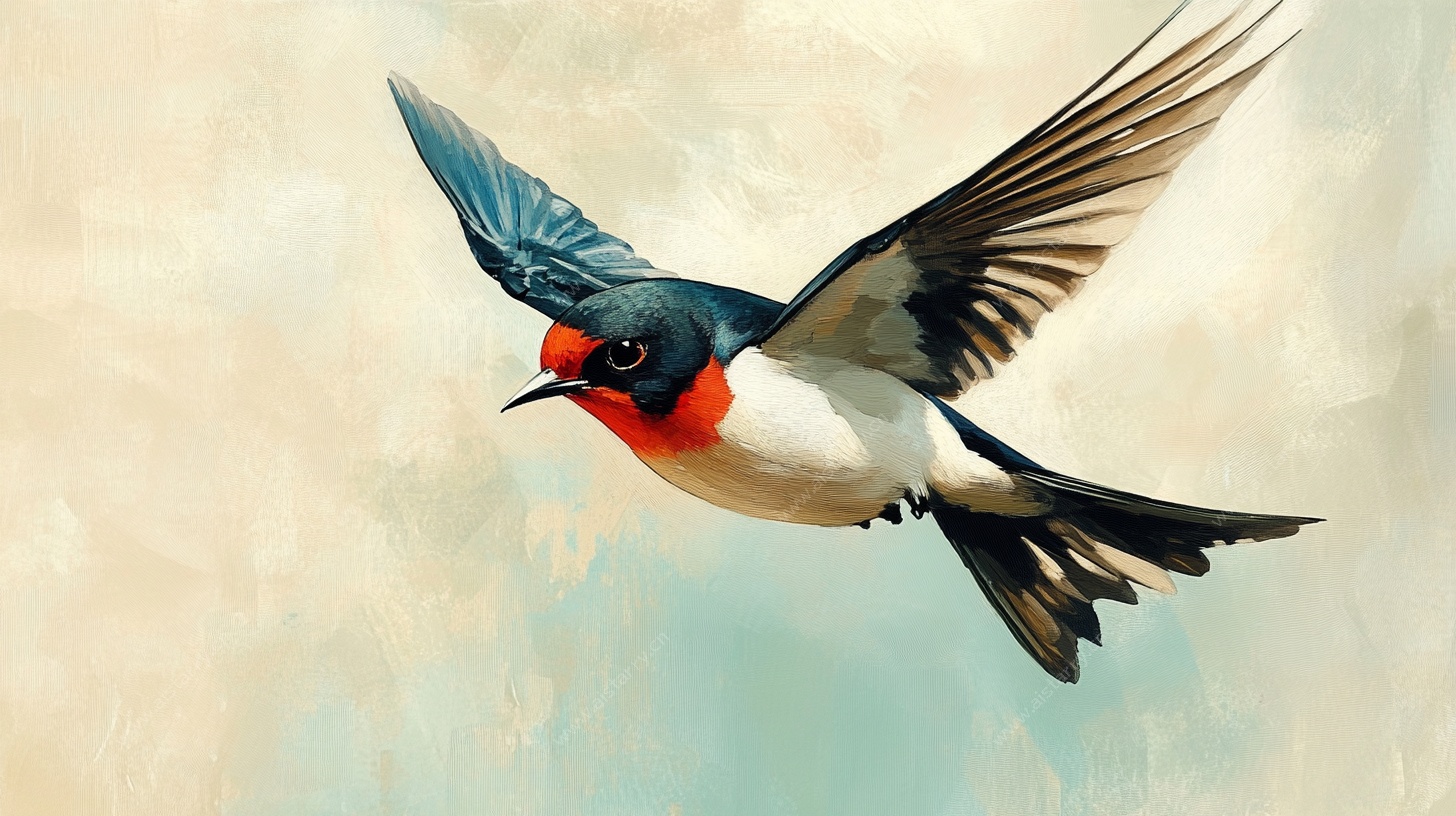 飞翔的多彩燕子