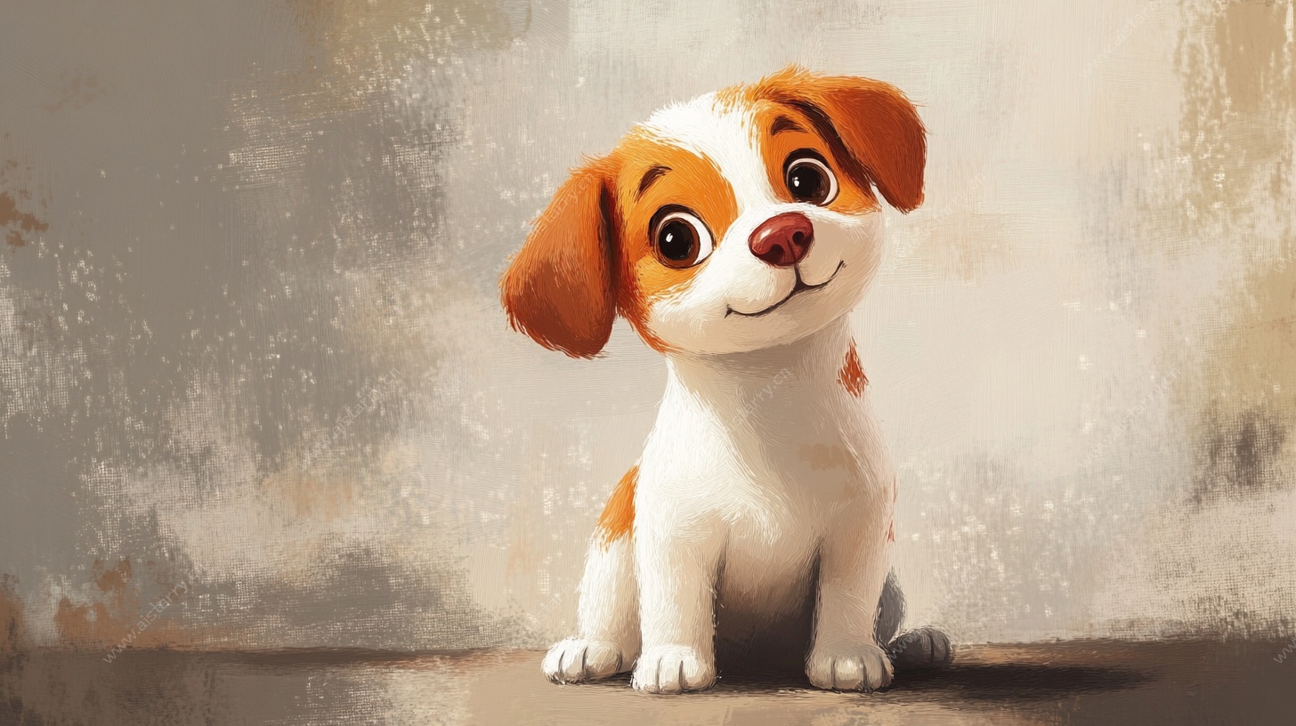 可爱萌趣小狗狗插画