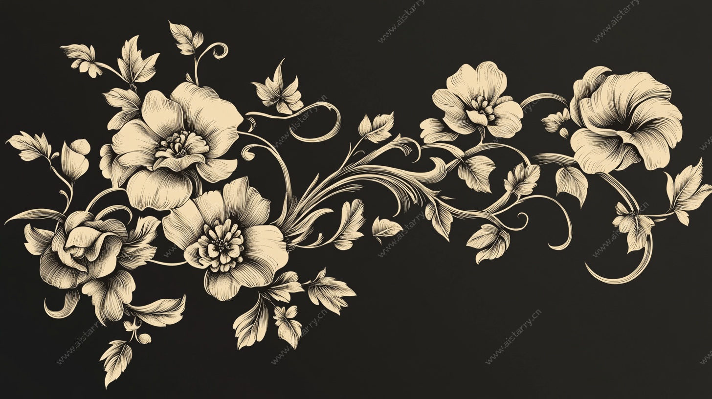 复古花卉装饰图案