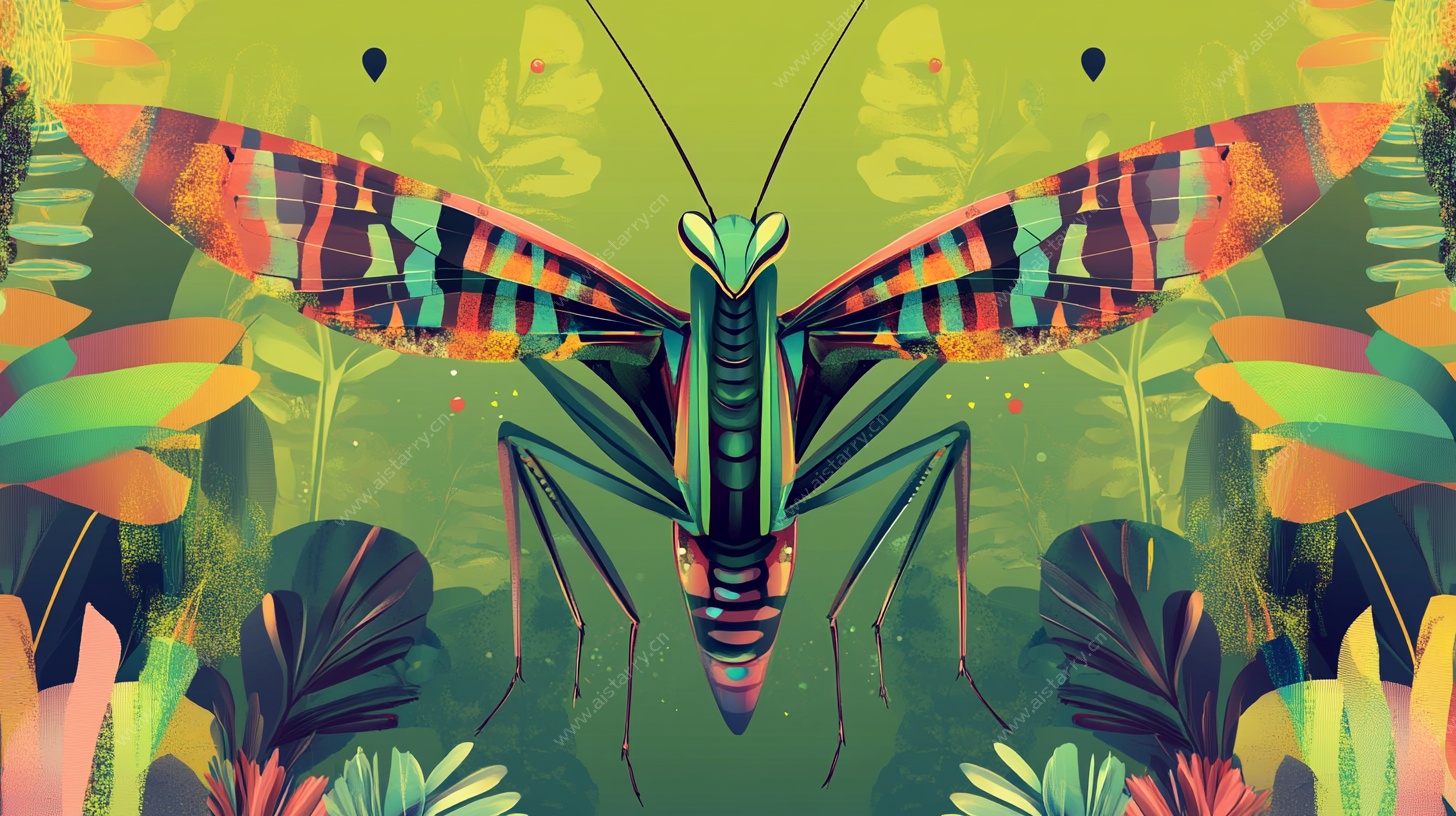 斑斓螳螂的丛林奇幻秀