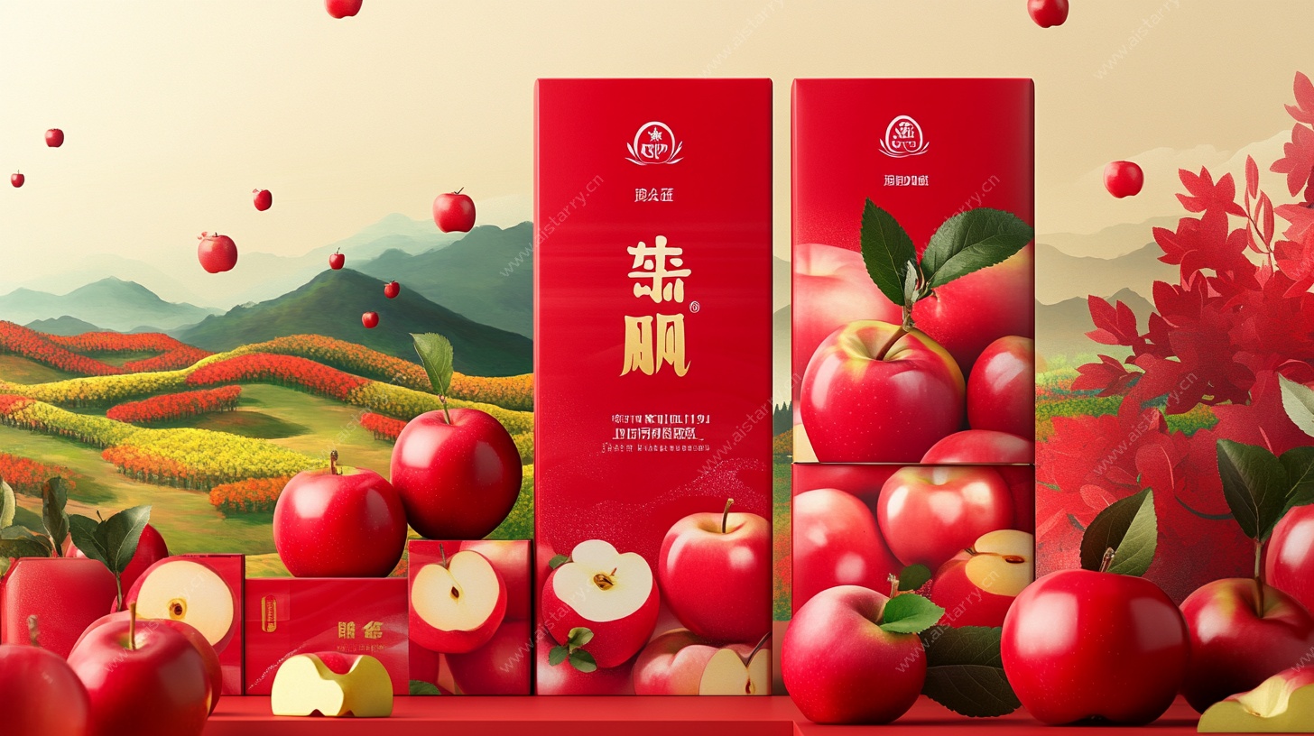 红苹果包装设计图