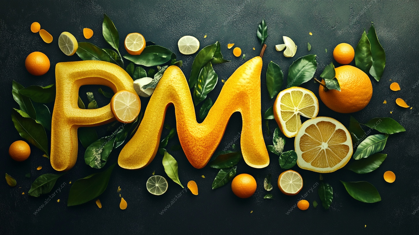 水果字母艺术造型创意图