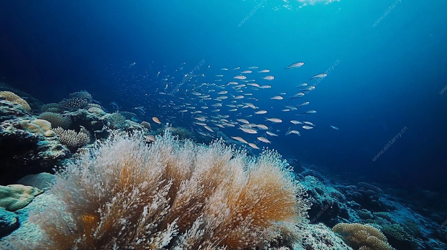 海底珊瑚与群鱼景观