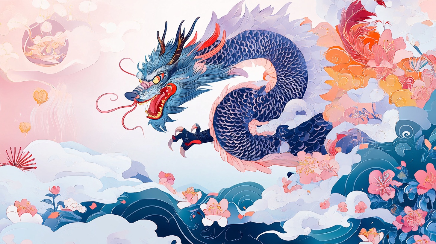 瑞龙踏云伴繁花