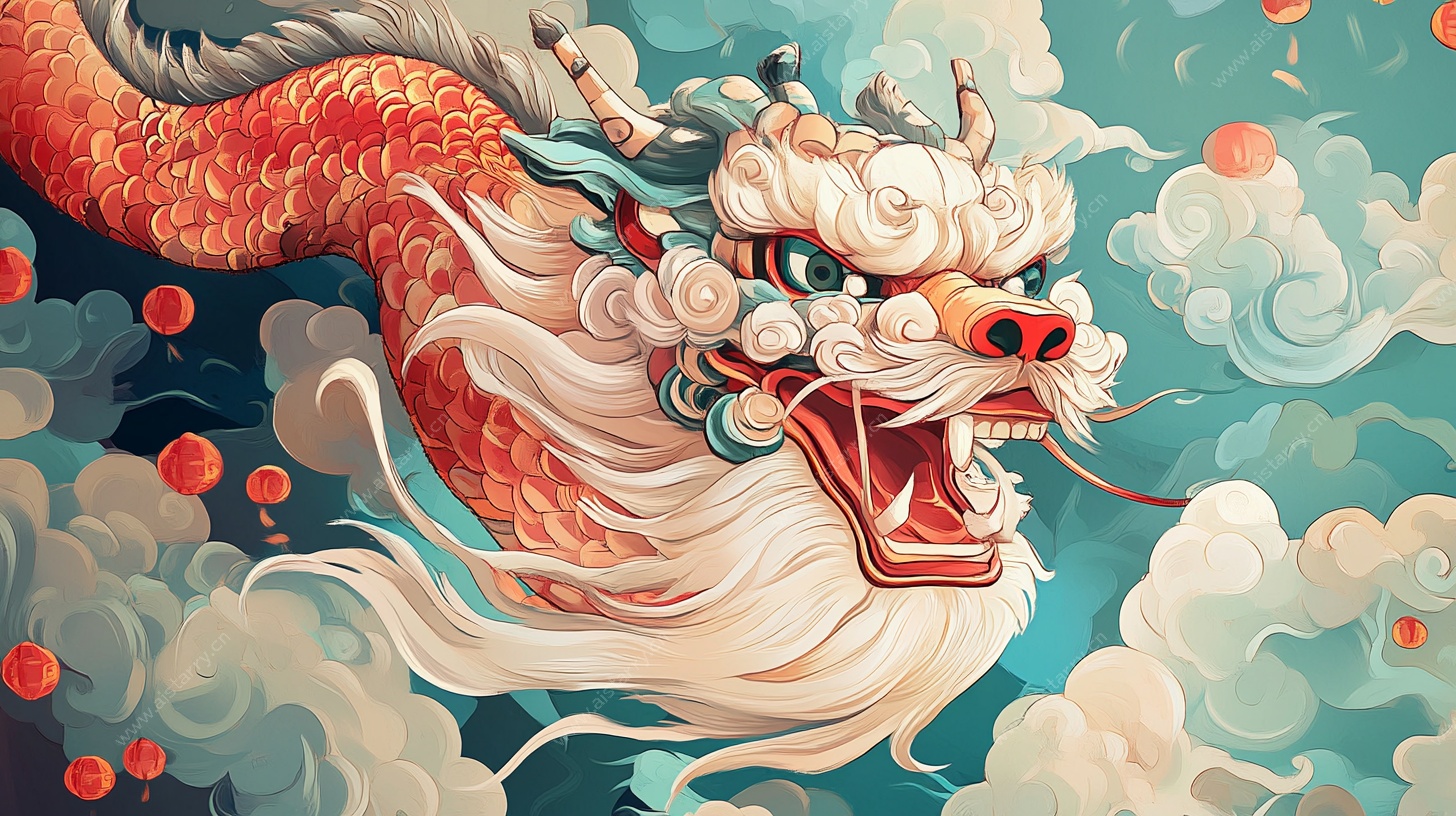 中式祥龙云海图