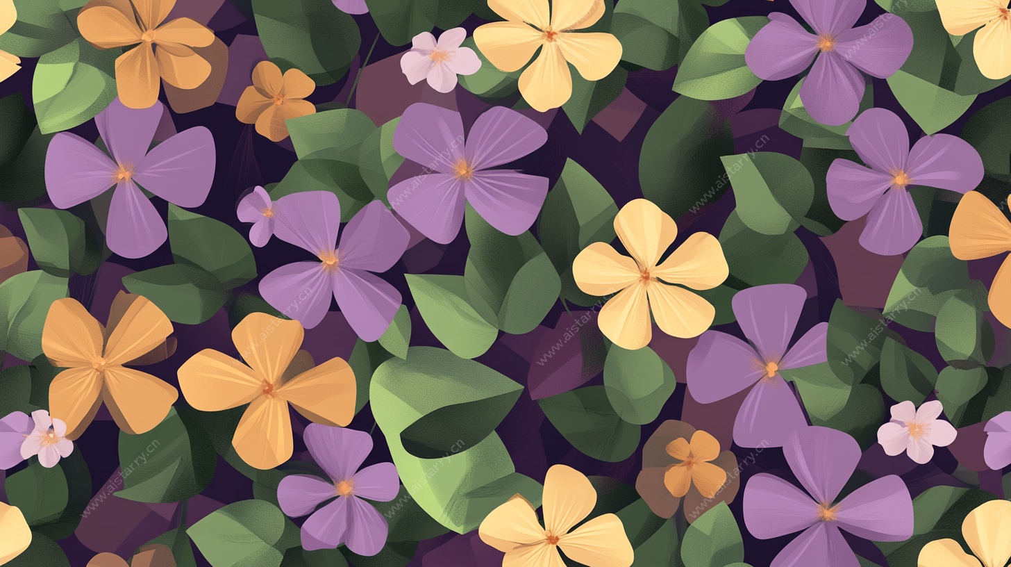 缤纷花卉图案背景图