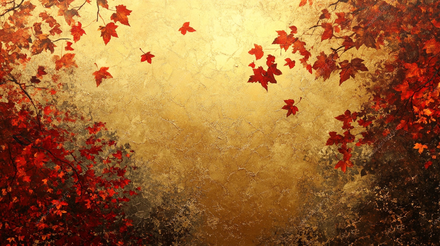 秋日枫叶艺术背景图