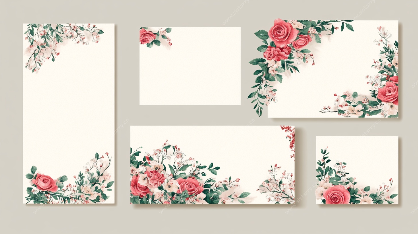 花卉装饰卡片设计