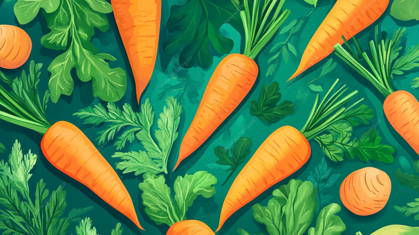 胡萝卜田园插画