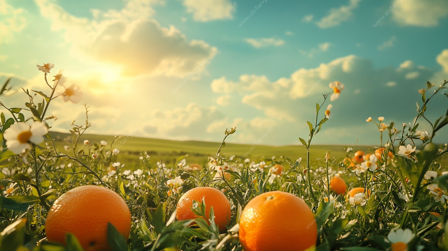 田园橘景 阳光花相伴