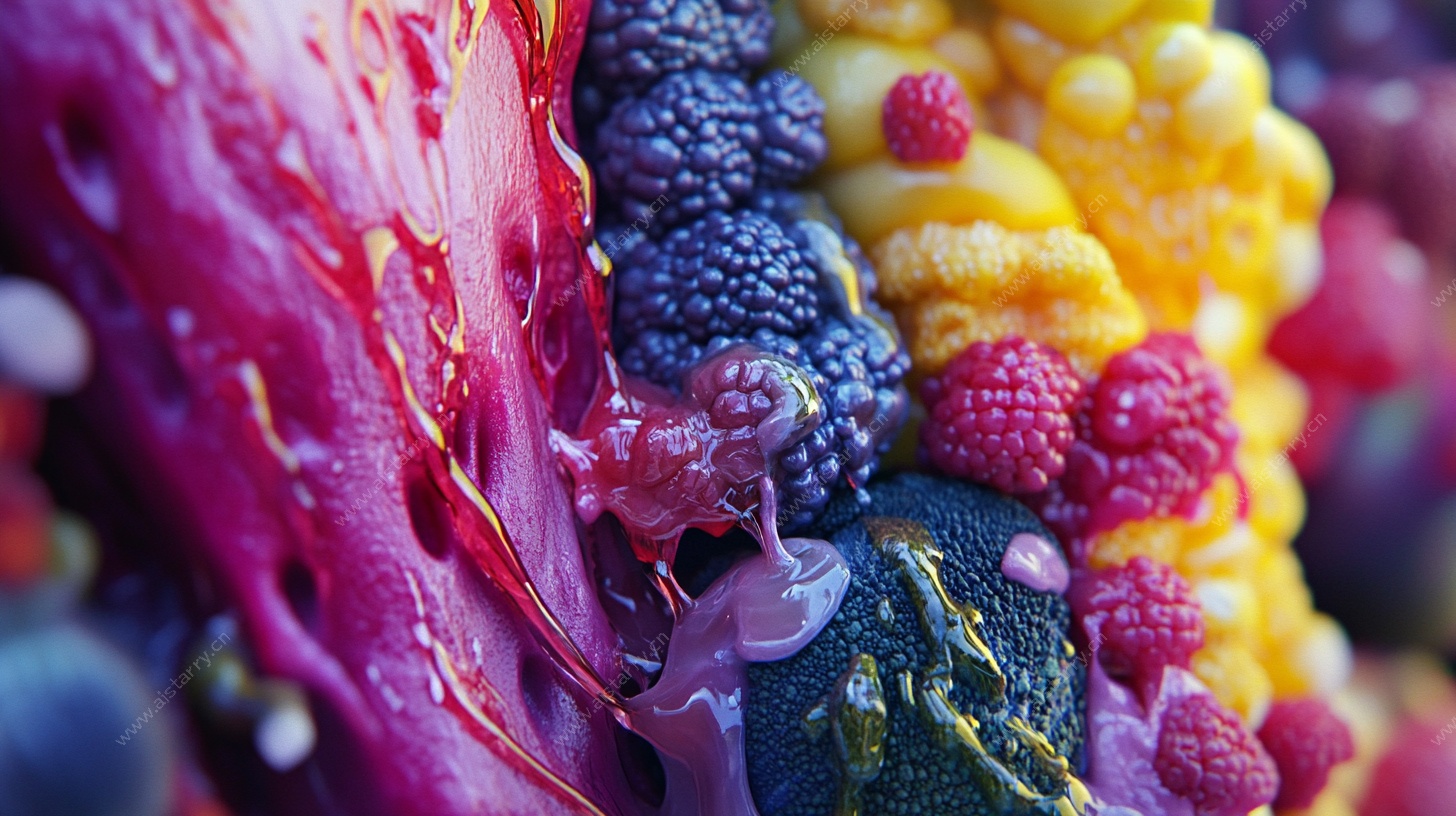 缤纷多彩的水果特写