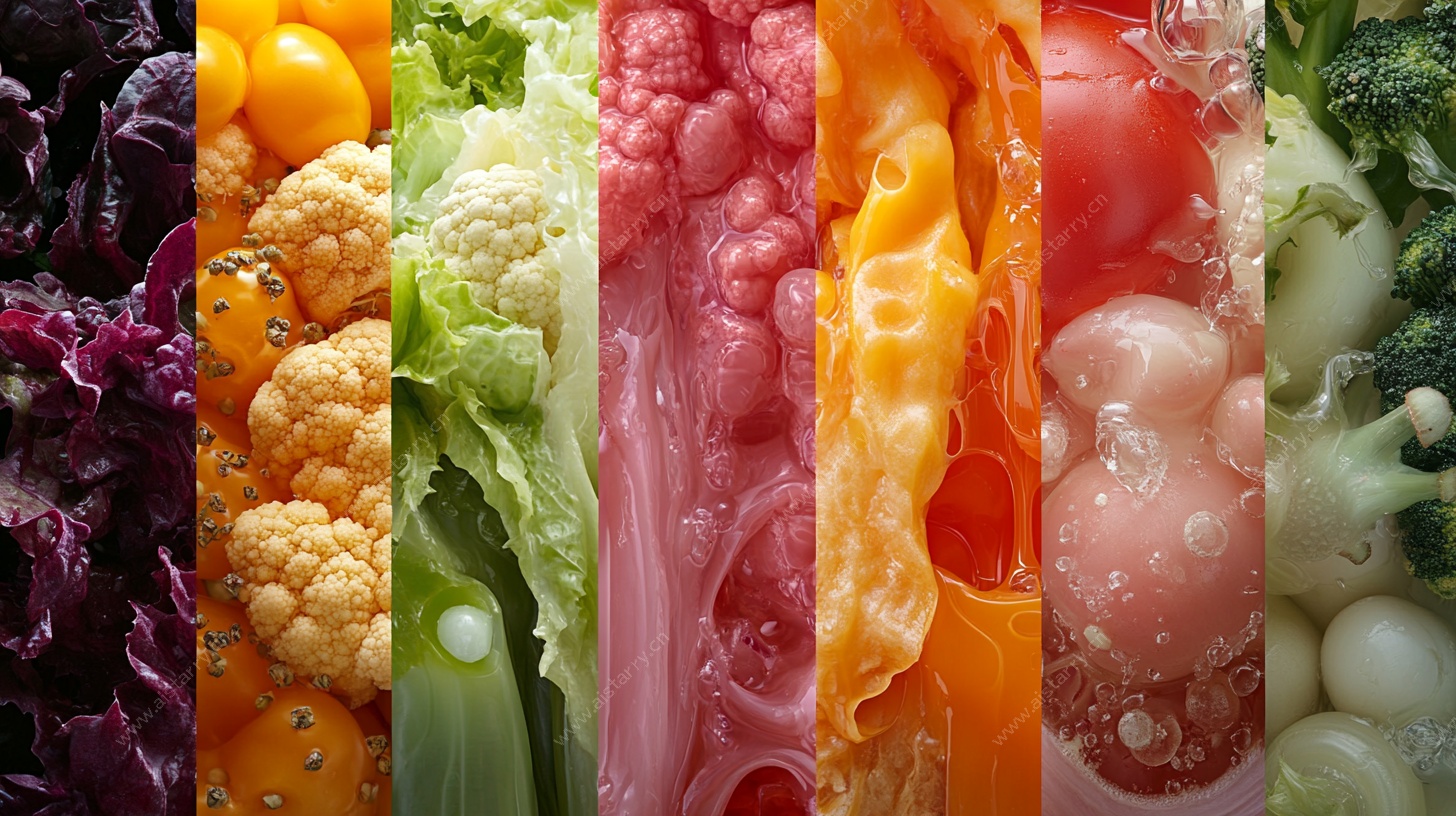 缤纷多彩的新鲜蔬菜组合