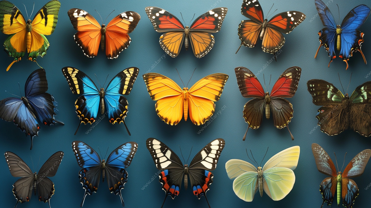 多彩蝴蝶展示图