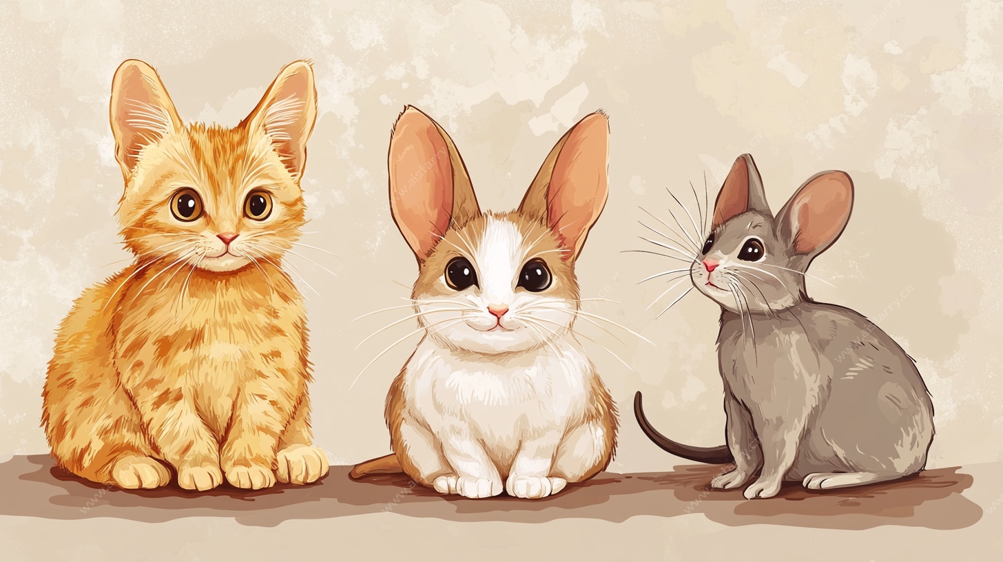 萌宠同框 温馨画面