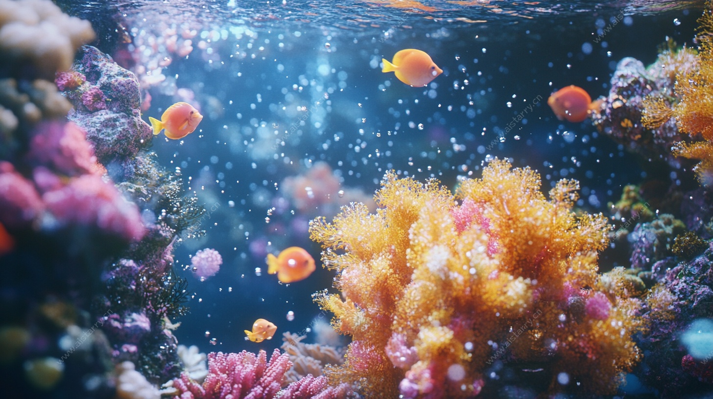 梦幻海底世界珊瑚与鱼群