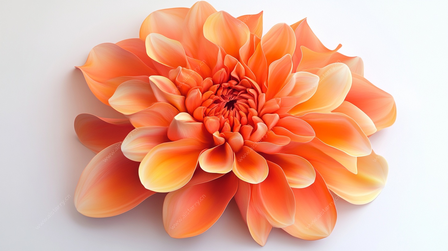 橙色大丽花特写