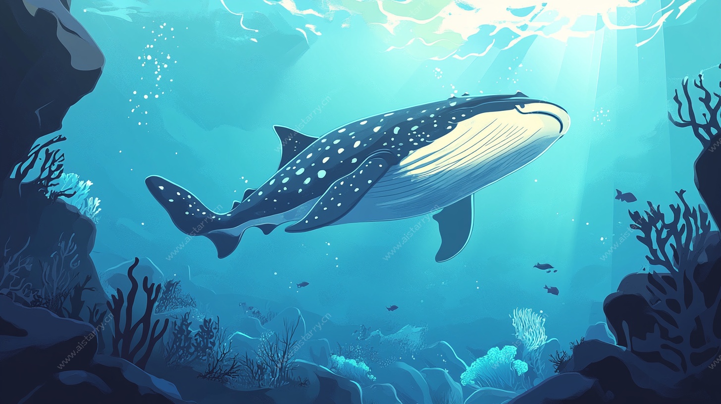 深海鲸鱼的奇幻海底之旅