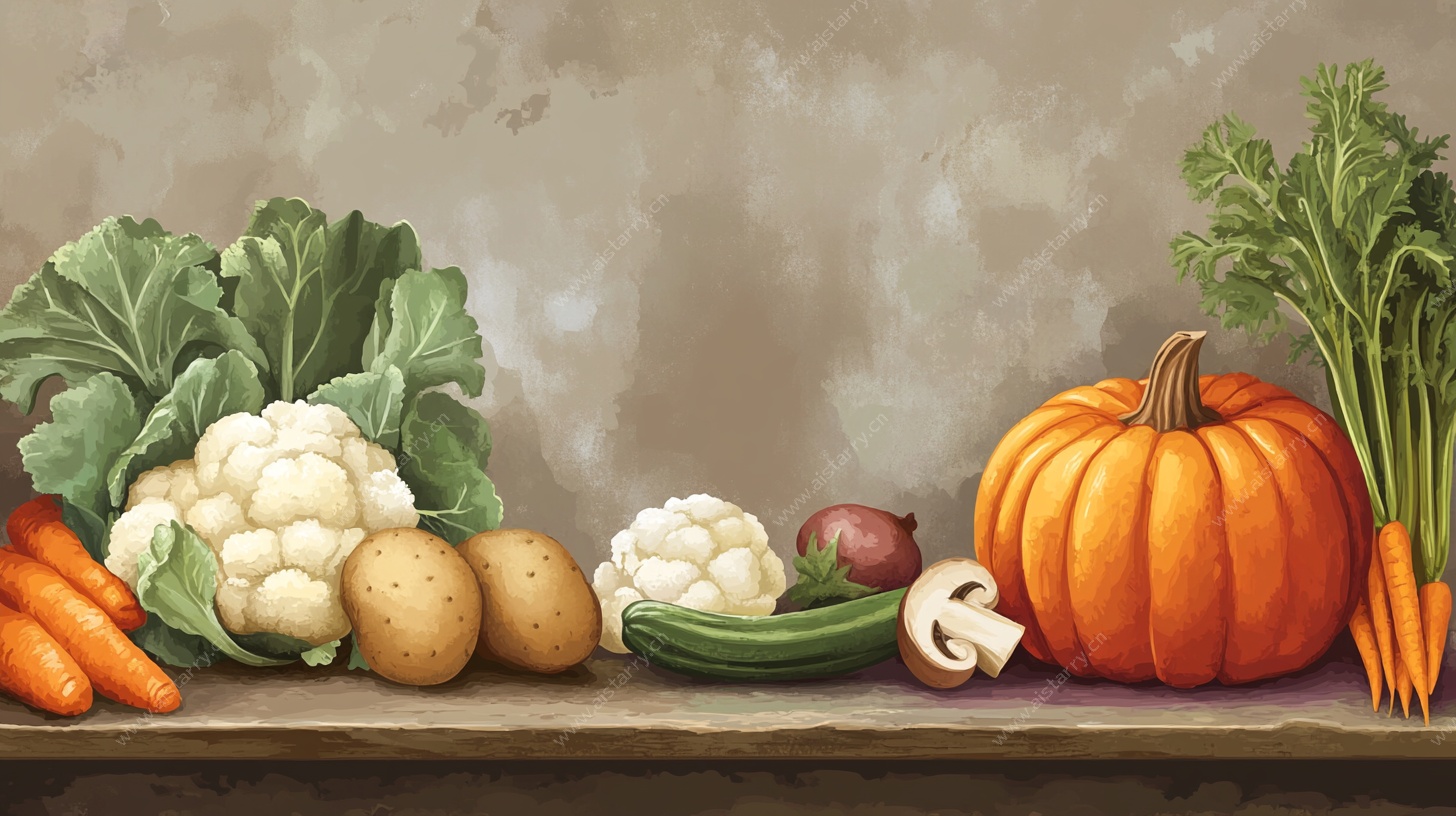 静物蔬菜油画展示