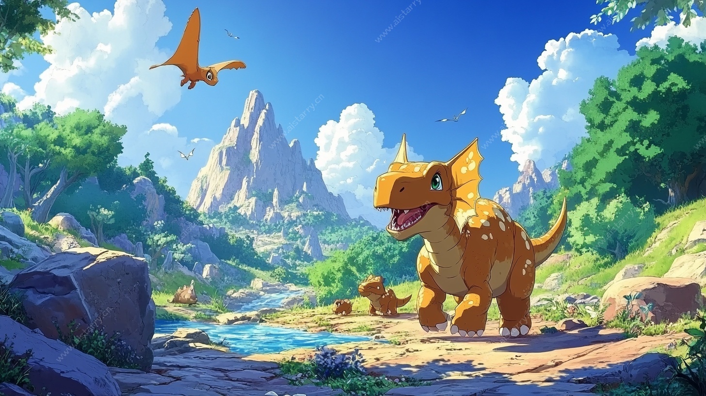 欢乐恐龙的奇幻山林之旅