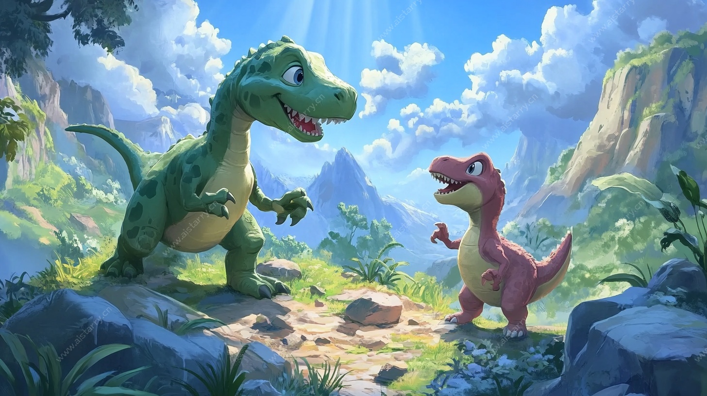 恐龙的野外欢乐邂逅