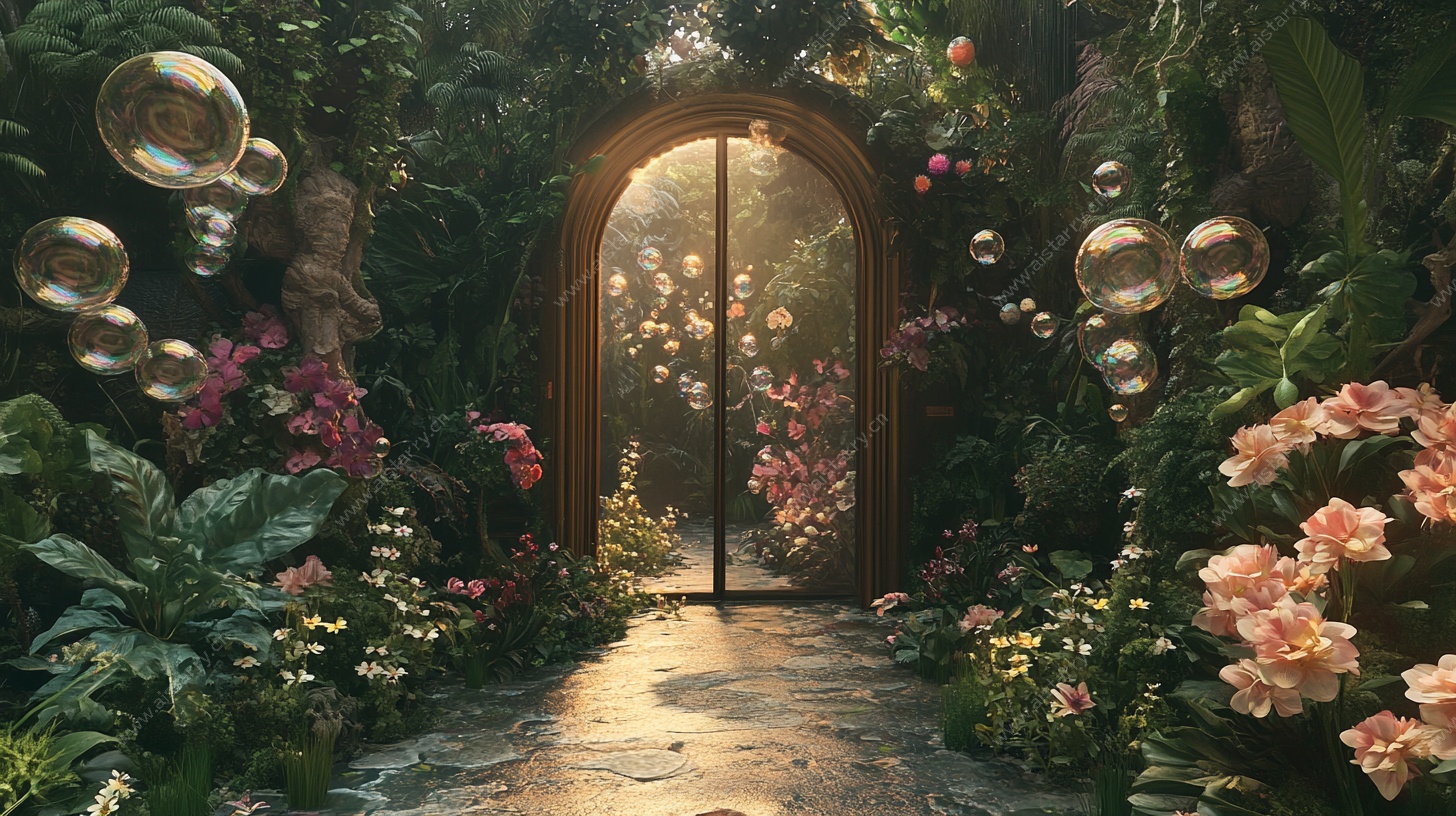 梦幻花园中的神秘拱门