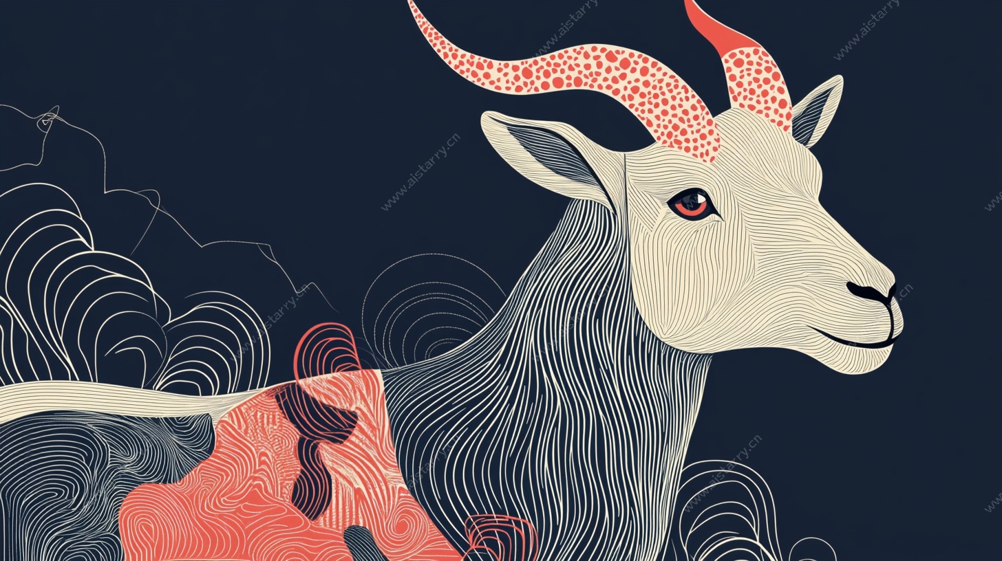 梦幻羚羊插画