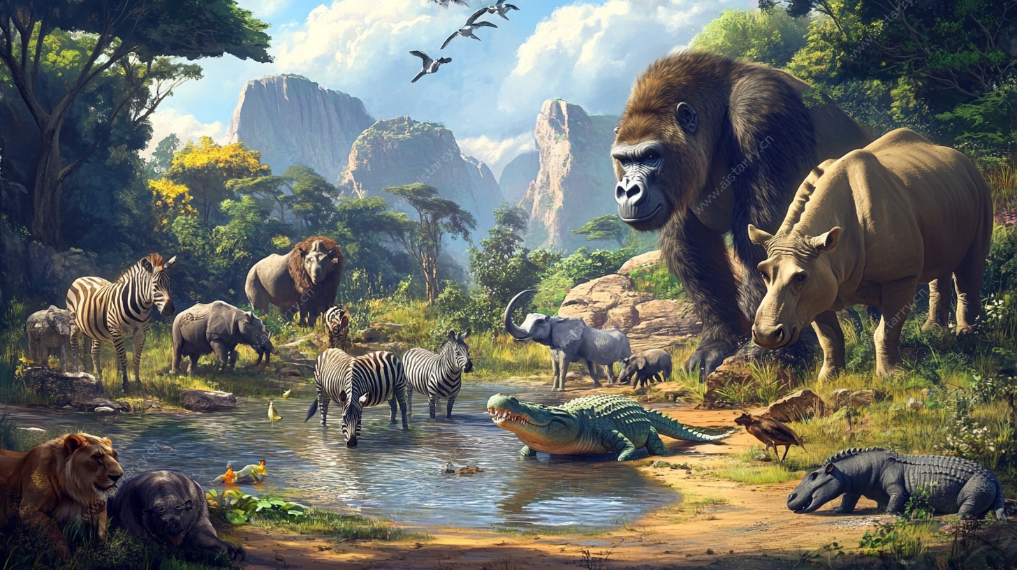 非洲草原动物大聚会