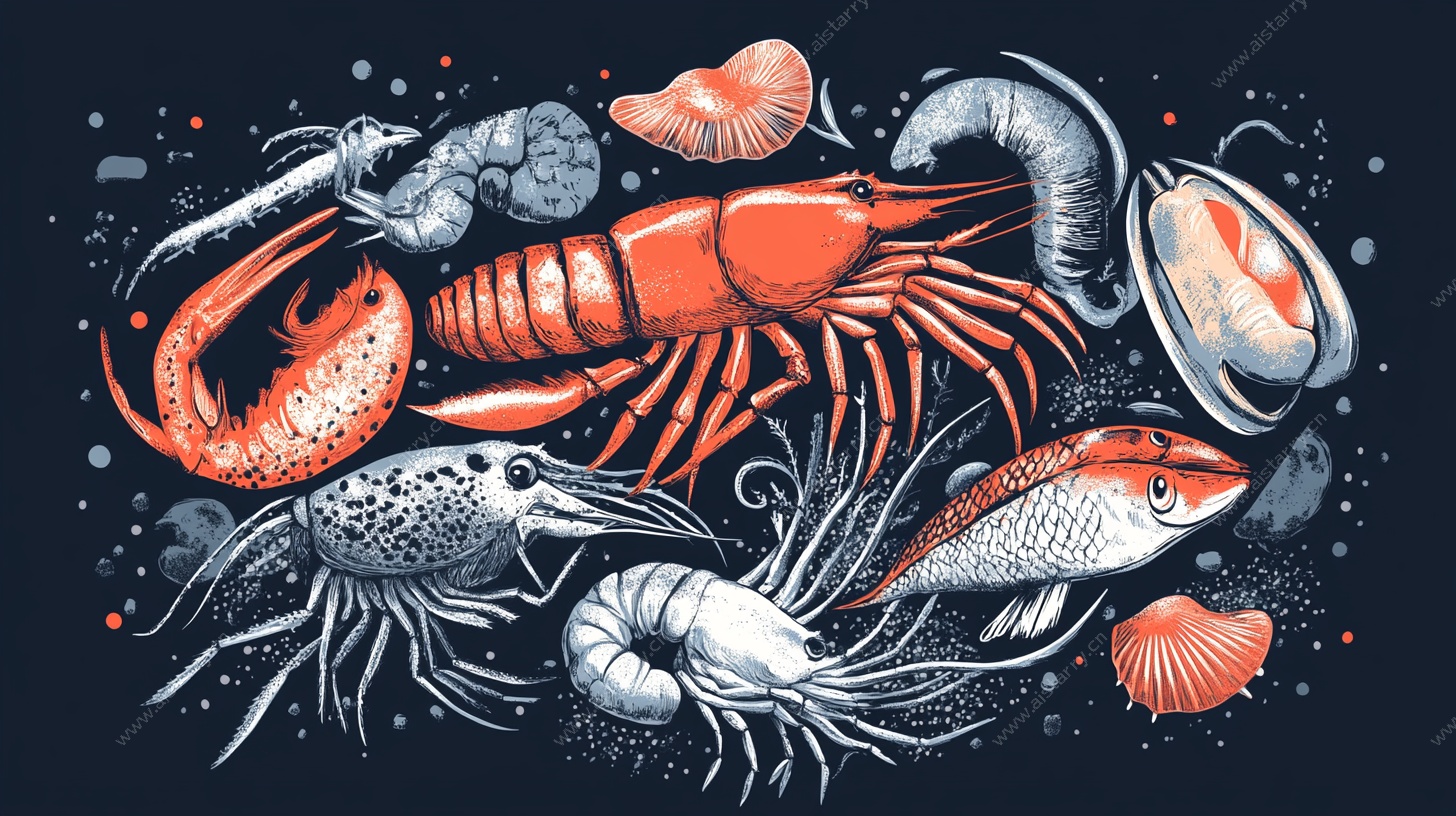 海洋水产插画