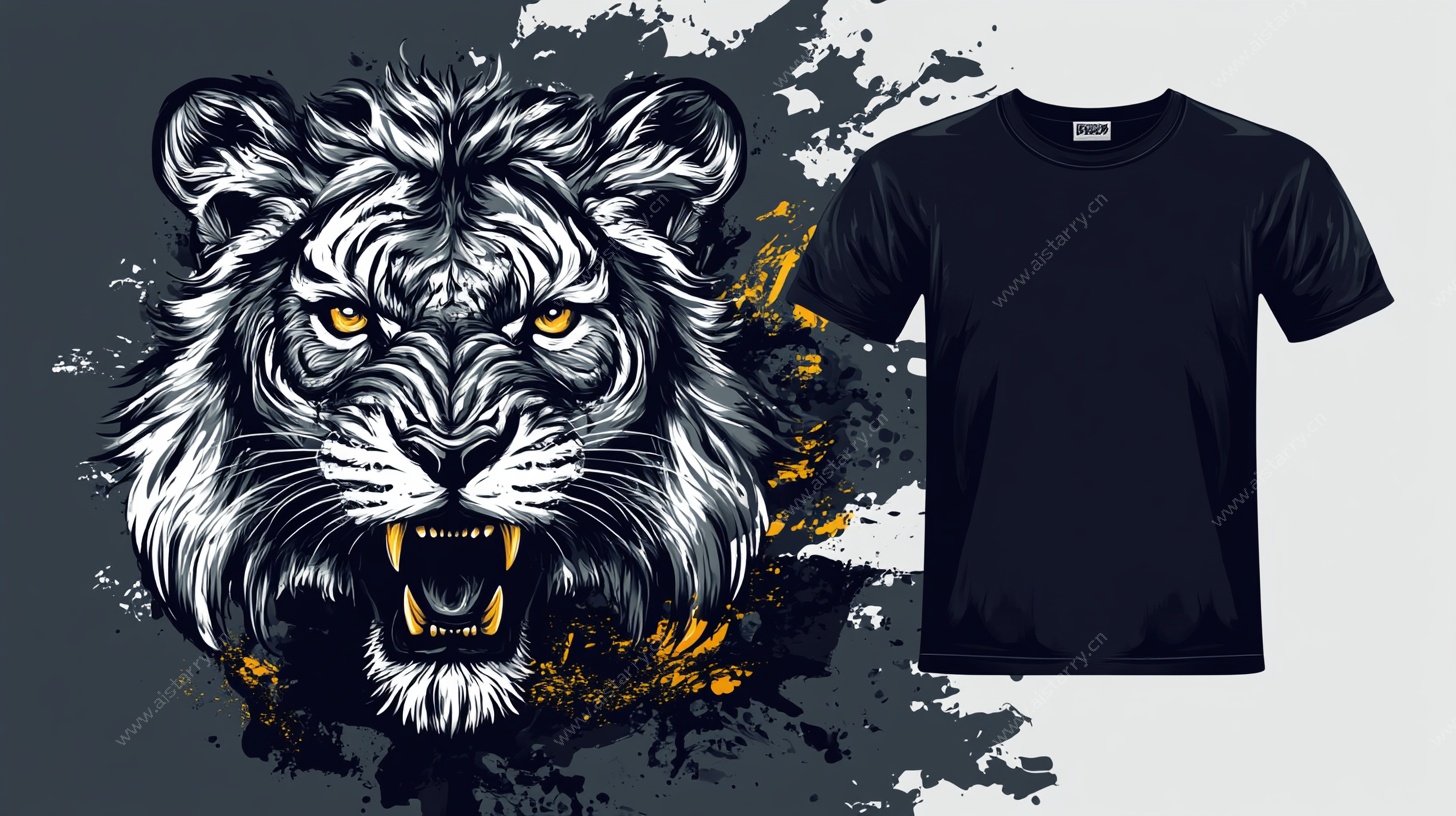 虎头T恤图案设计