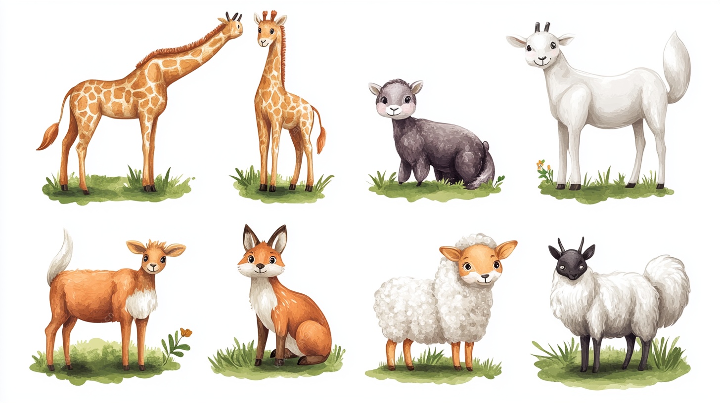 可爱动物插画集合